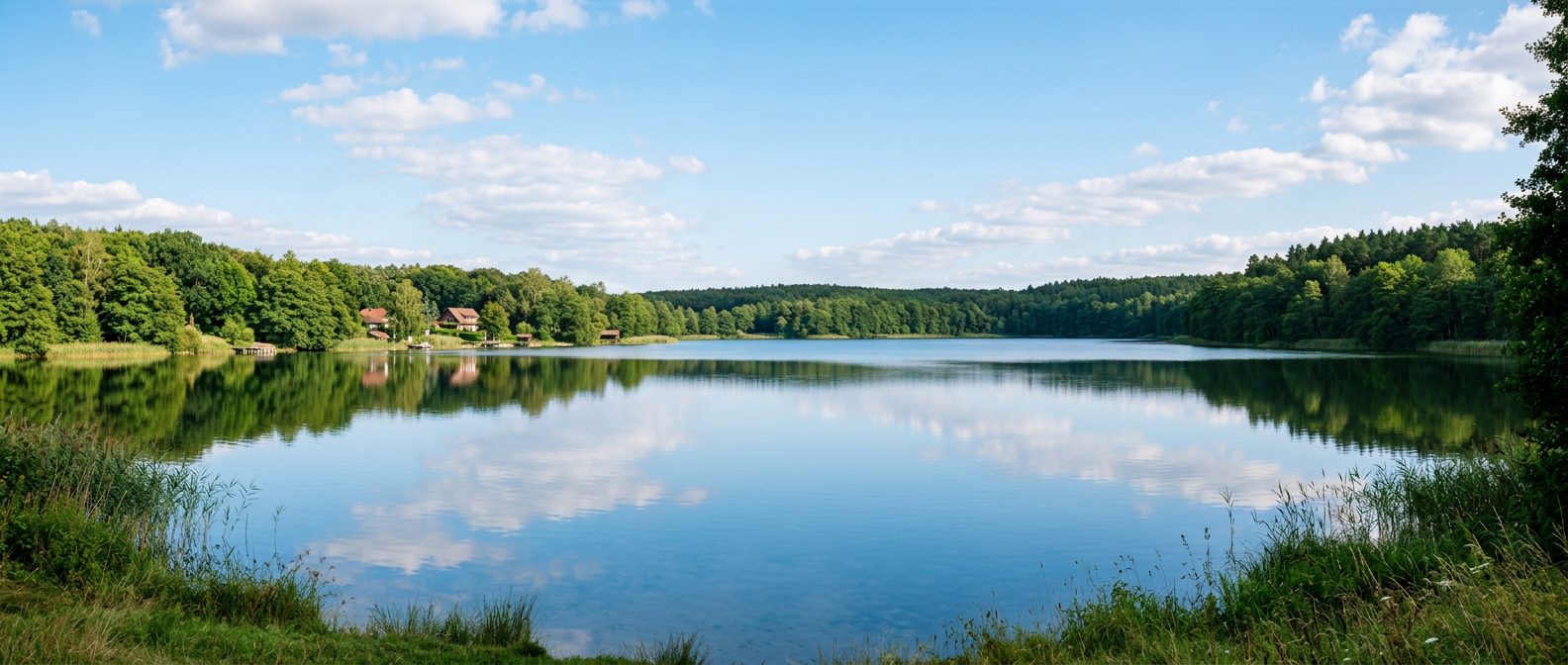 Blick auf den Krüpelsee im Dahme-Seenland nahe Berlin und Königs Wusterhausen
